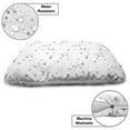 thumbnail image 3 of Muted Colors Pet Bed, Ornaments Night Sky Elements Greyscale Stars on a Plain Background, Resistant Pad for Dogs and Cats Cushion with Removable Cover, 24" x 39", Grey and Pale Taupe, by Ambesonne, 3 of 4