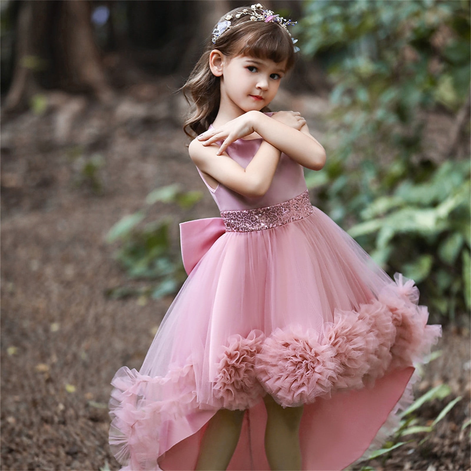 Wedding Flower Girl Dress Teens Kids Girls | Children Wedding Dress Girls 14  Years - Girls Party Dresses - Aliexpress