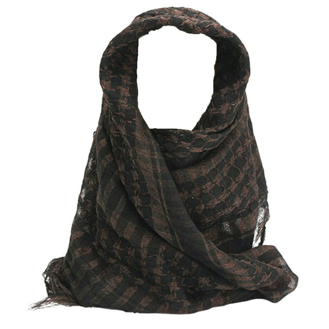 Scarf Unisex Lightweight Plaid Pattern Cotton Keffiyeh Scarf for Winter