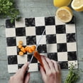 thumbnail image 6 of CounterArt Arlington Check Tempered Glass Cutting Board 10" by 8", 6 of 7