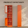 thumbnail image 2 of 67"H Tall Narrow Bathroom Storage Cabinet, Metal Cabinet, Orange Floor Cabinet,Skinny Storage Cabinets with 4 Adjustable Shelves,Slim Tall Floor Cabinet,Thin Bathroom Storage Cabinet for Living Room, 2 of 14