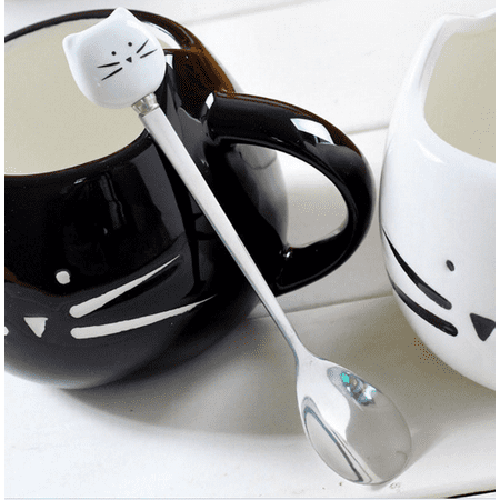 Stainless Steel Cartoon Animal Coffee Spoons Mixing Spoons Cold Drink Fruit Ice Cream Dessert Tea Spoon Drinking