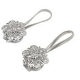 thumbnail image 1 of Magnetic Curtain Clips Buckle, Elegant Sparkling 2Pcs Rustproof Magnetic Curtain Tiebacks Buckles Stainless Steel  Flower  For Study, 1 of 8