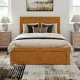 thumbnail image 2 of AFI Canyon Light Toffee Solid Wood Foundation Bed Frame with Matching Footboard, Full, 2 of 9