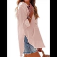 thumbnail image 3 of Sudadera con Capucha para Mujer, de Larga, Cuello en V y Bolsillos, para Playa Rosa XL, 3 of 8