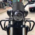 thumbnail image 4 of Motorcycle Windshield with Bracket Aluminum Windproof Waterproof Universal Fit Front Flyscreen for 6.5 to 9.45in Headlight Black, 4 of 5