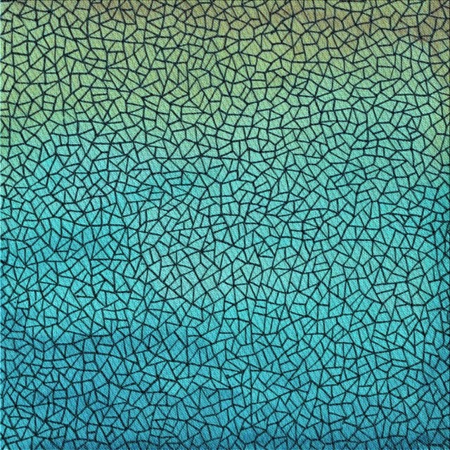Ahgly Company Machine Washable Indoor Square Transitional Bright Turquoise Blue Area Rugs, 4' Square