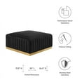 thumbnail image 3 of Modway Conjure Channel Tufted Performance Velvet Ottoman in Gold/Black, 3 of 7