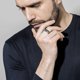 thumbnail image 4 of Joyas de moda para personas mayores con un exquisito tallado vintage, anillos ajustables para hombre, 4 of 8