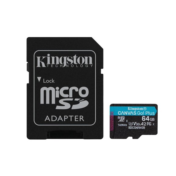 Tarjeta de Memoria MicroSD Kingston 64GB 4K UHS-I Clase 10 para Lectura Rápida 200MB/s multicolor