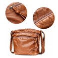 thumbnail image 4 of CHCNHAC Women's Crossbody Bag PU Leather Shoulder Bag Fashion Casual Daily Commute Work School Bag Lightweight Durable Brown Handbag for Women, 4 of 7