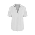 thumbnail image 4 of Abomasnow Men's Button Down Shirts Short Sleeve Collared Textured Shirts Work Office Business Casual Summer Beach Vocation Shirts, 4 of 4