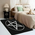 thumbnail image 3 of Pentagram Rug for Rituals - 5x8 Rug - Pentagram Rug - Witch Black and White Area Rug - Wiccan Magic Circle Rugs - Pentacle Carpet, 3 of 7