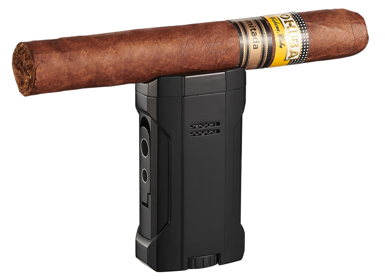 Visol Rhino 2.0 Black Quad Flame Torch Cigar Lighter