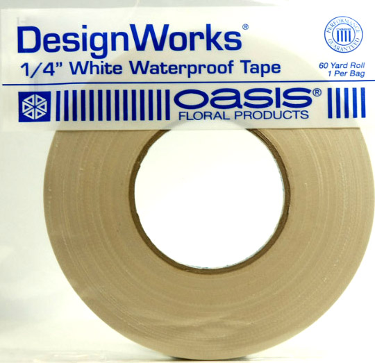 Oasis White Waterproof Floral Tape 1/4 inches x 60yds