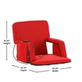 thumbnail image 6 of Flash Furniture Red Portable Heated Reclining Stadium Chair with Armrests, Padded Back & Heated Seat with Dual Storage Pockets and Backpack Straps, 6 of 18
