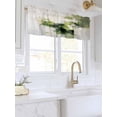 thumbnail image 3 of Valances for Windows Abstract Green Rod Pocket Cafe Window Treatments Valance Curtains for Kitchen Bathroom Laundry Basement Windows 54"x18", 3 of 9