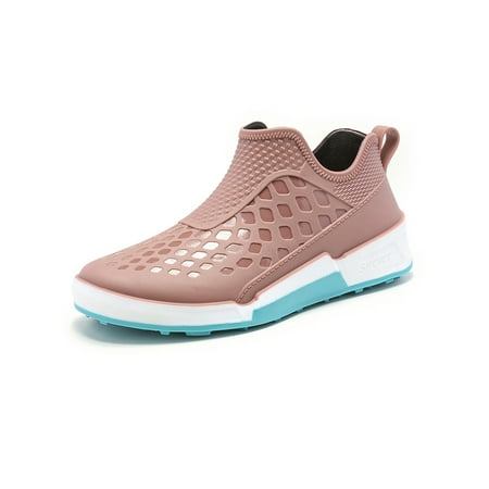

Gomelly Men s Rain Boots Slip On Waterproof Boot Patchwork Garden Shoes Round Toe Work Shoe Wet Weather Casual Rainboot Light Brown 6.5