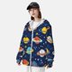 thumbnail image 3 of Balery Planets and Stars Sudadera ligera de manga larga con capucha y protección solar UPF 50+ para hombre y mujer, ideal para pesca y running-Medium, 3 of 7