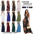 thumbnail image 6 of Asklazy Women Sleeveless Deep V Neck Loose Plain Long Maxi Casual Dress,st patricks day,XL, 6 of 13