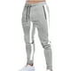 thumbnail image 1 of Pantalones largos para hombre, color a juego, bolsillos, cremallera, cuerda, pantalones casuales, pantalones para hombre, 1 of 5