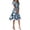 Navy, variant on Smsaxvxz Women's Summer Dresses Fashion Floral Printed V Neck Short Sleeve Slim Waist Casual Flowy Hem Knee High Beach Vacation Sundress Red XL