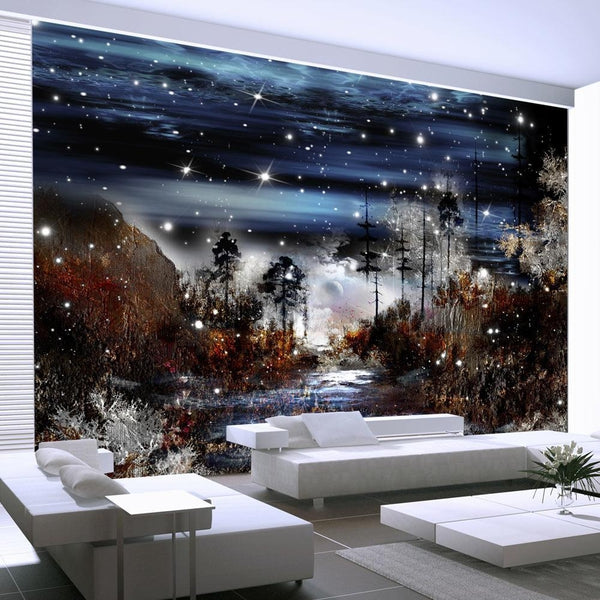 Tiptophomedecor Fiction Wallpaper Wall Mural - Night In The Forest ...