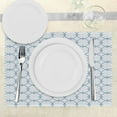 thumbnail image 3 of Ambesonne Vintage Place Mats Set of 4, Checkered Simple Retro, Standard Size, White Blue, 3 of 6