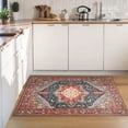 thumbnail image 2 of Noahas Vintage 2x3 Washable Rug for Entryway, Non Slip Small Indoor Front Door Rug, Soft Low Pile Rugs for Entrance Kitchen Bedroom Bathroom, Red, 2 of 7