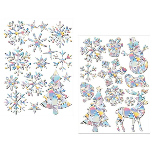Pegatinas de ventana de decoración navideña, decoración de fiesta navideña, calcomanía de ventana, pegatinas de pared navideñas para fiesta,