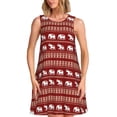 thumbnail image 1 of Vsdgher Robes d'Été Imprimé Éléphant pour Femmes Robe de Plage Décontractée Col en U Sans Manches Robe d'Été Ample avec Poche, 1 of 7