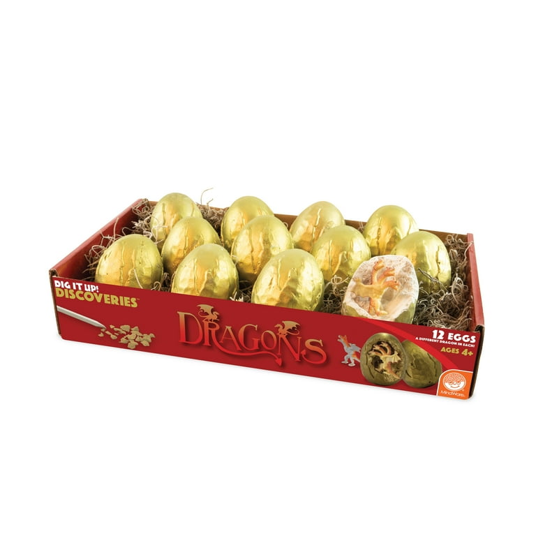 MindWare Dig It Up! Dragon Eggs Dig Kit, 12 Mystery Dragon Toys
