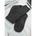 thumbnail image 6 of BadPiggies Women's Knit Thigh High Cotton Socks Over the Knee High Boot Stockings Leg Warmers (Dark Gray), 6 of 6