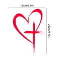 thumbnail image 3 of Gosuguu Heart and Cross Design PVC Waterproof Decal for Car Laptop Window Decoration, 3 of 6