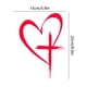 thumbnail image 3 of Decoración del hogar, decoración de habitaciones, decoración de pared, calcomanía de vinilo impermeable con crucifijo de corazón de amor para portátil, coche, ventana, pegatinas de PV C, 3 of 6