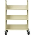 thumbnail image 7 of Hirsh Single-sided Metal Mobile Book Cart Putty/Beige, 7 of 7