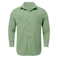 thumbnail image 3 of Likimi Toddler Girls Boys T Shirt Long Sleeve Button Down Solid Color Lapel Fashion Comfort Tee Green2 Size 7-8 Years, 3 of 5