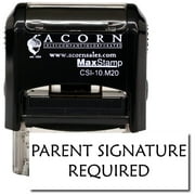 Self-Inking Parent Signature Required Stamp with Burgundy Ink