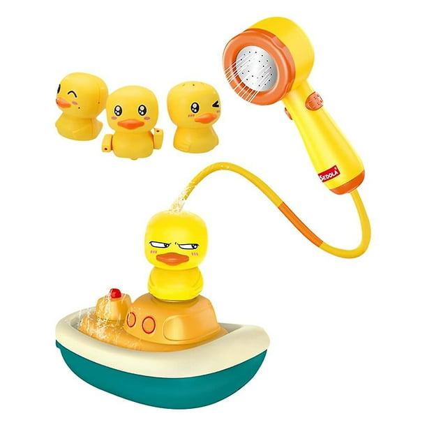 Juguetes de baño de ducha de pato amarillo eléctrico para bebé, juguetes de baño de pato de verano, juego de agua pulverizada, juguete rociador de bañera para niños kaili Sencillez