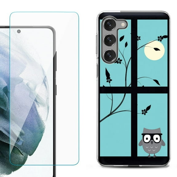 Shockproof Fashion Phone Case for Samsung Galaxy S23 5G, by OneToughShield ® - Moon Owl