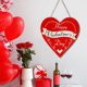 thumbnail image 2 of Xihbxyly Letrero de San Valentín, Encantador Corazón de Madera, Alegre Adorno Colgante Rojo, Mdf Resistente, para Uso En Interiores y Exteriores, Regalo Romántico, Fácil de Colgar., 2 of 7
