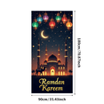 thumbnail image 3 of LUUFILx Ramadan Kareem Banner Decor Moon Lantern Backdrop Camel Mosque Starry Night Islamic Festival Celebration Decoration Party Eid Mubarak Ambiance, 3 of 9