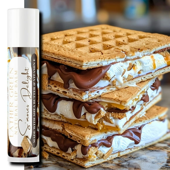 S'mores Delight Natural Lip Balm, Pack of 3 by LatherGreen