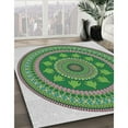 thumbnail image 2 of Ahgly Company Indoor Rectangle Patterned Light Green Novelty Area Rugs, 2' x 5', 2 of 6