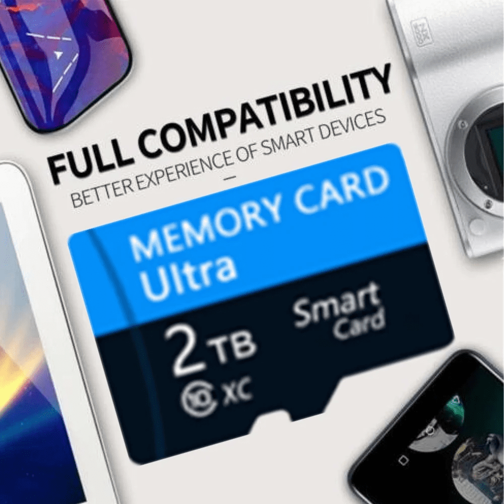 2000 Micro SD Card 2T Memory TF Card, UHS-I, C10, U3, V30, 4K, Large Capacity Full HD Memory Card Suitable For Smartphones, Cameras, Computers, Gaming And Other Android Devices 2-pack