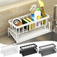 thumbnail image 7 of PALIFEUR Kitchen Sink Caddy, Sponge Holder for Kitchen Sink, Plastic Kitchen Sink Organizer with Draining Tray, Rustproof Sponge Holder for Kitchen Bathroom, 7 of 7