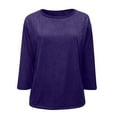 thumbnail image 5 of Ounisa Womens Slim Fit Velvet Burnout Top Cowl Neck Long Sleeve See Through Shirt Blouses Tops, 5 of 7