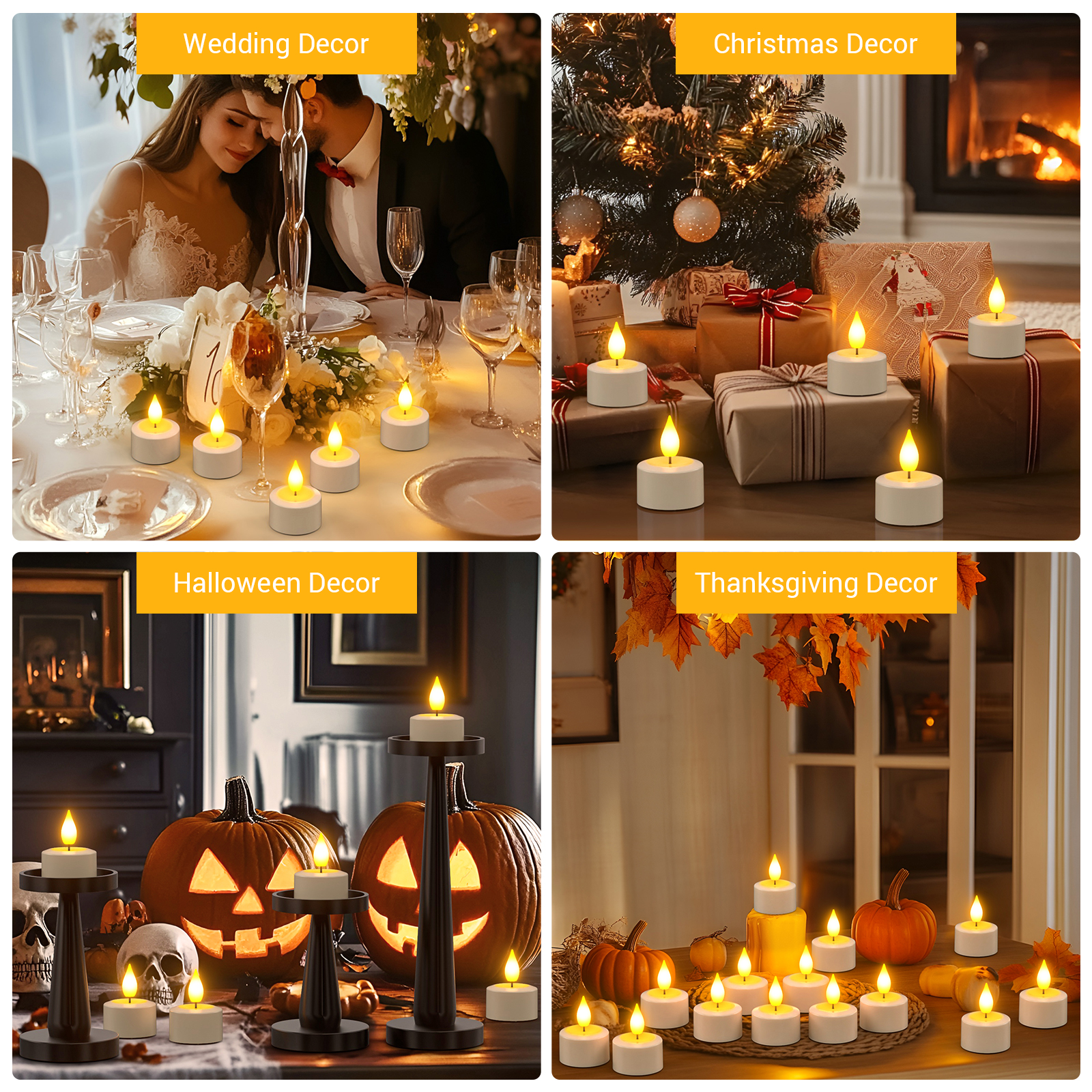 PChero 12pcs Rechargeable Tea Lights Flameless Candles with Remote Timer & Charging Base, Battery Operated LED Tealight Candles, Electric Fake USB Candles Small Votives Candles for Home Decor