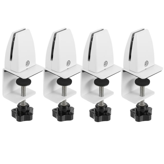 Worgeous  4 Pcs Cubicle Privacy Panel Corner Desk Connector Office White