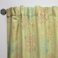 thumbnail image 3 of Designart 'Retro Flowers On Green Background' Mid-Century Modern Curtain Panel, 3 of 5